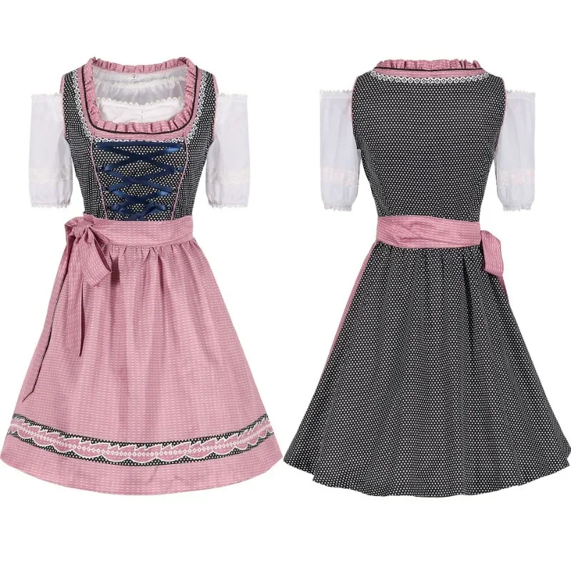Damen Oktoberfest Dirndl Kleid | Kurz Ärmellos