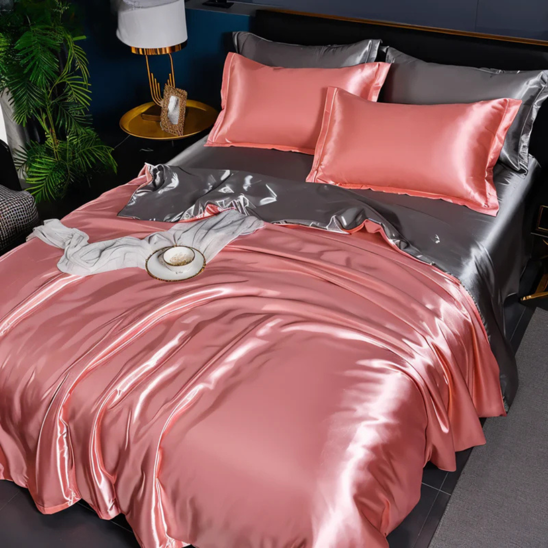 Satin Bettwäsche Set Luxuriös Glänzend