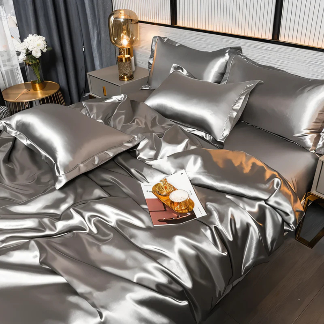 Satin Bettwäsche Set Luxuriös Glänzend