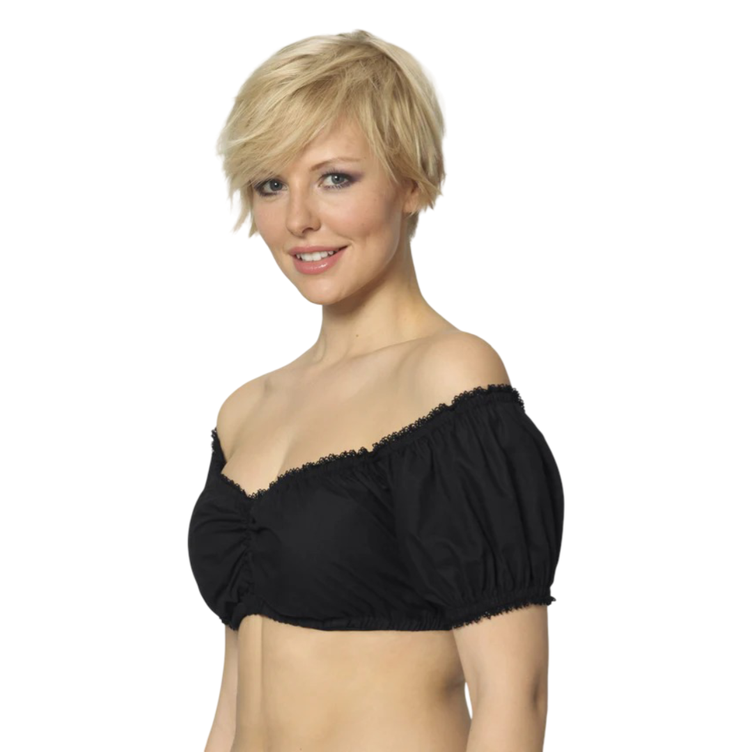 Damen Oktoberfest Dirndl Bluse | Kurz Schulterfrei