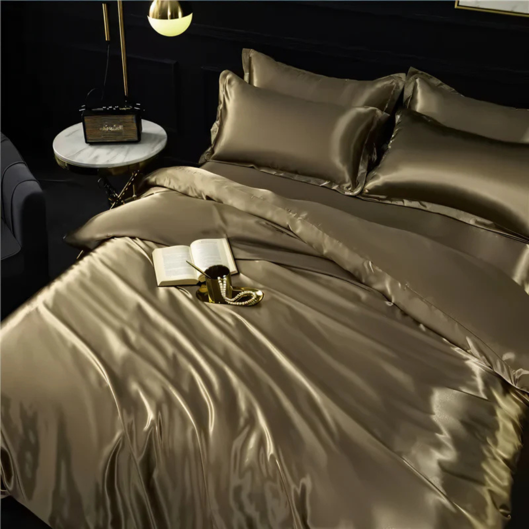 Satin Bettwäsche Set Luxuriös Glänzend