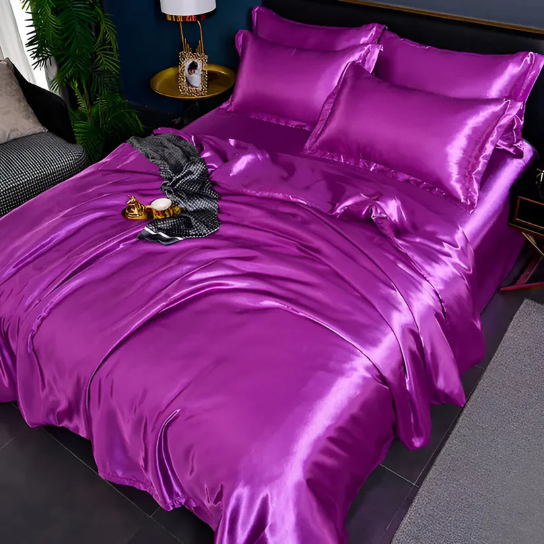 Satin Bettwäsche Set Luxuriös Glänzend