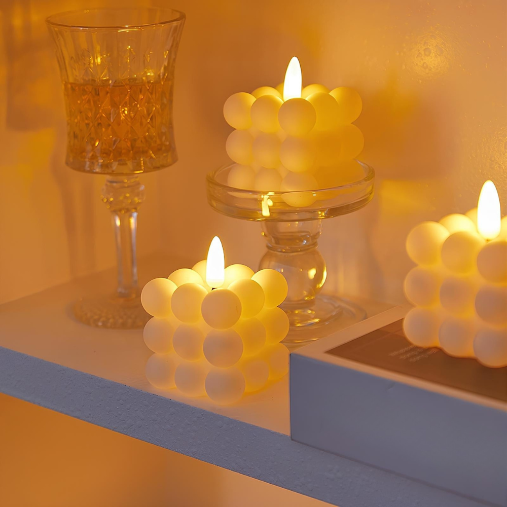 LED Stumpenkerzen Flammenlos Warmweiß Dekoration