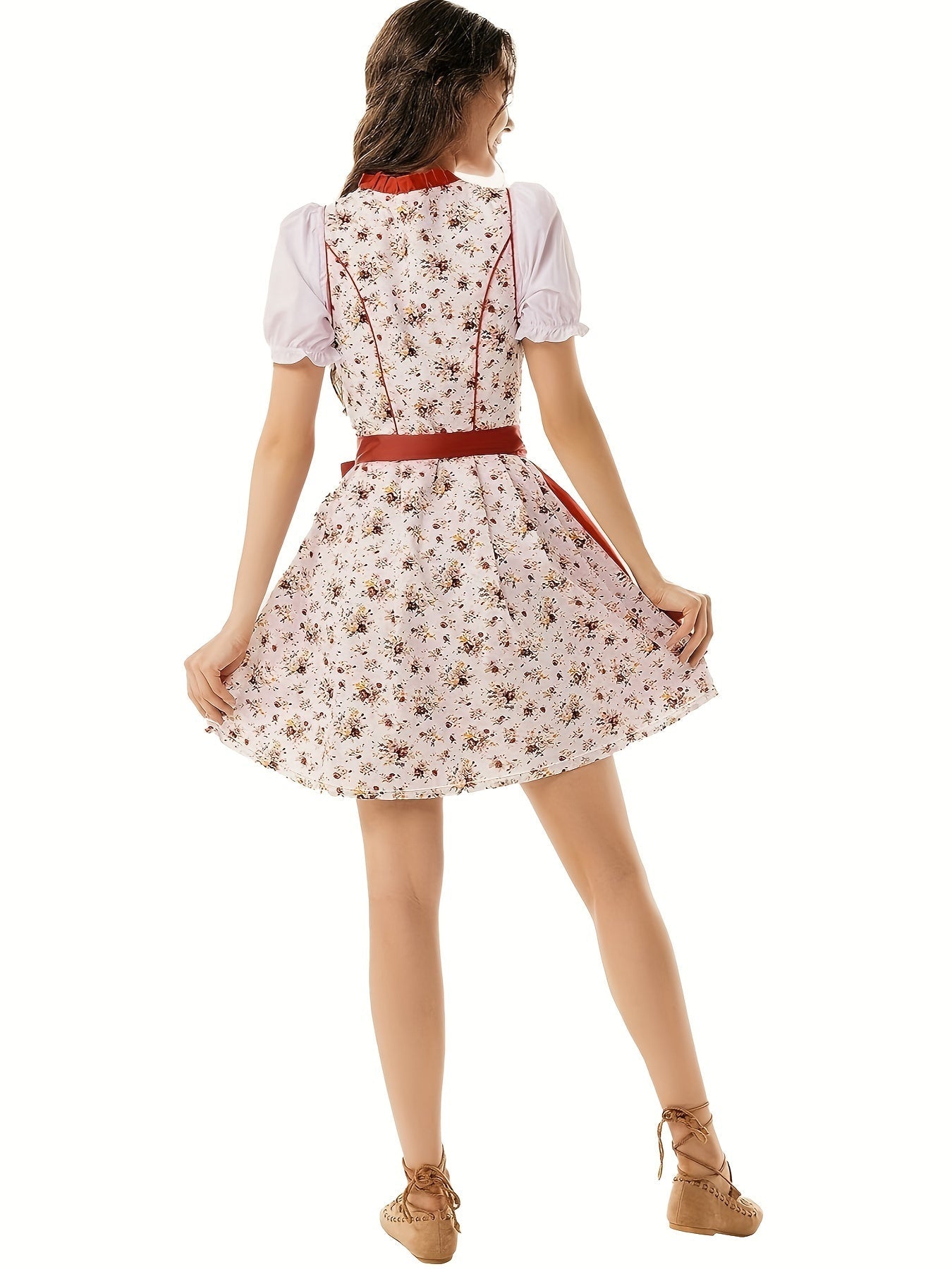 Damen Oktoberfest Bedrucktes Dirndl Kleid | Mini