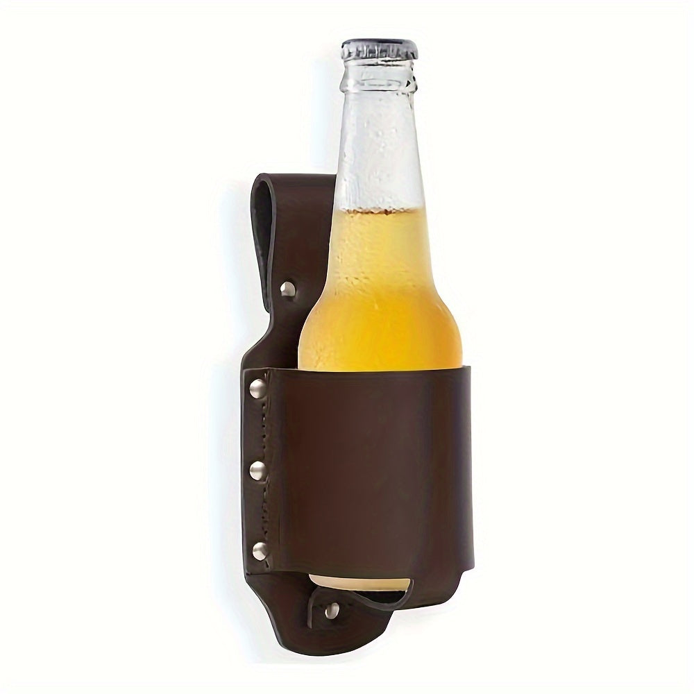 Oktoberfest Leder Flaschenhalter für Gürtel | Handfrei Tragbar