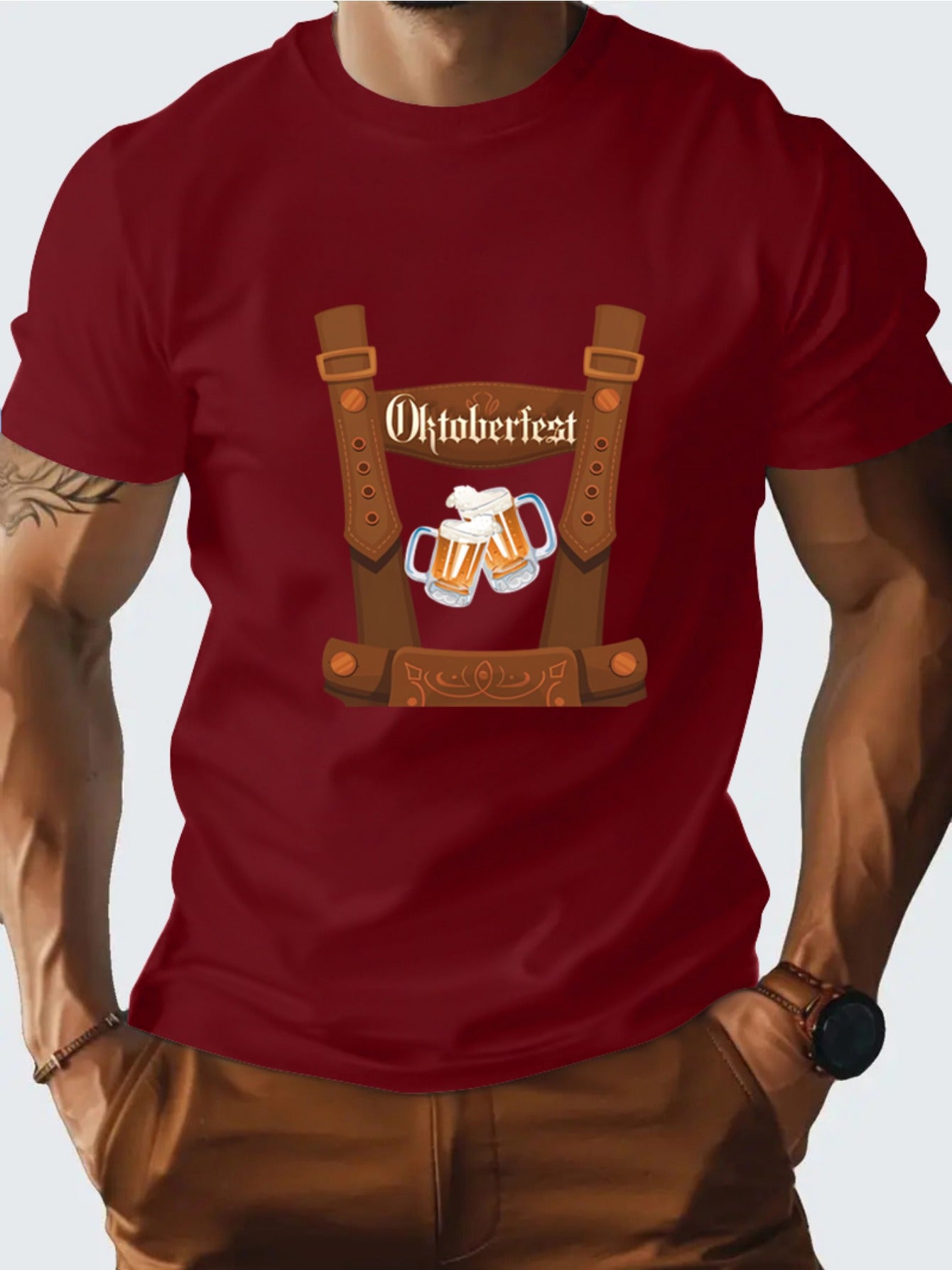 Herren Oktoberfest T-Shirt mit Bier Print | 2025 Outfit