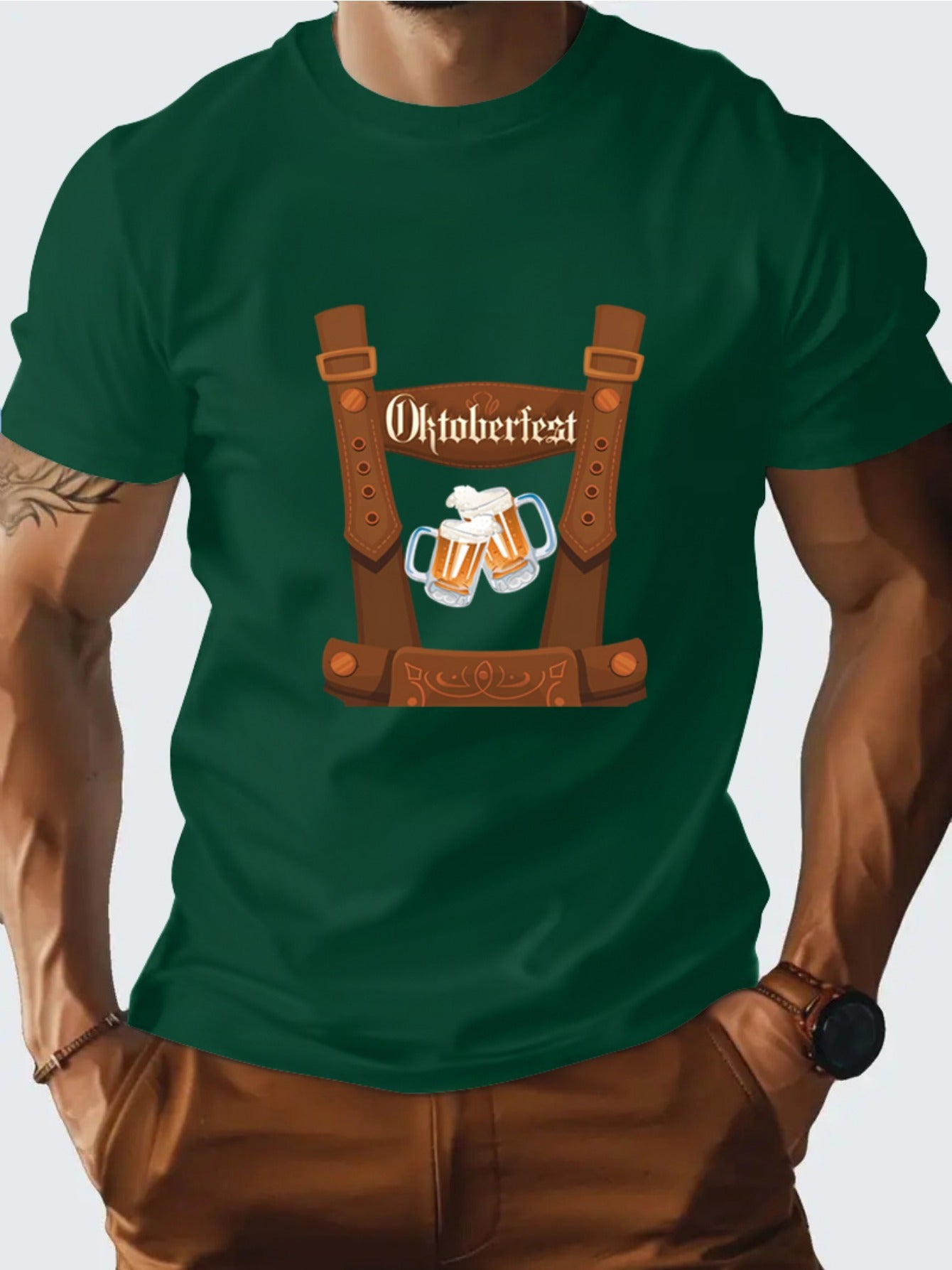 Herren Oktoberfest T-Shirt mit Bier Print | 2025 Outfit