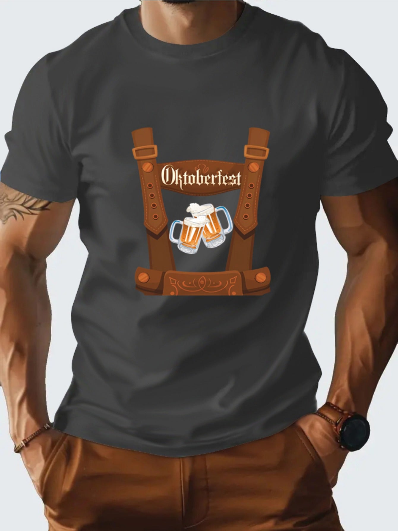 Herren Oktoberfest T-Shirt mit Bier Print | 2025 Outfit