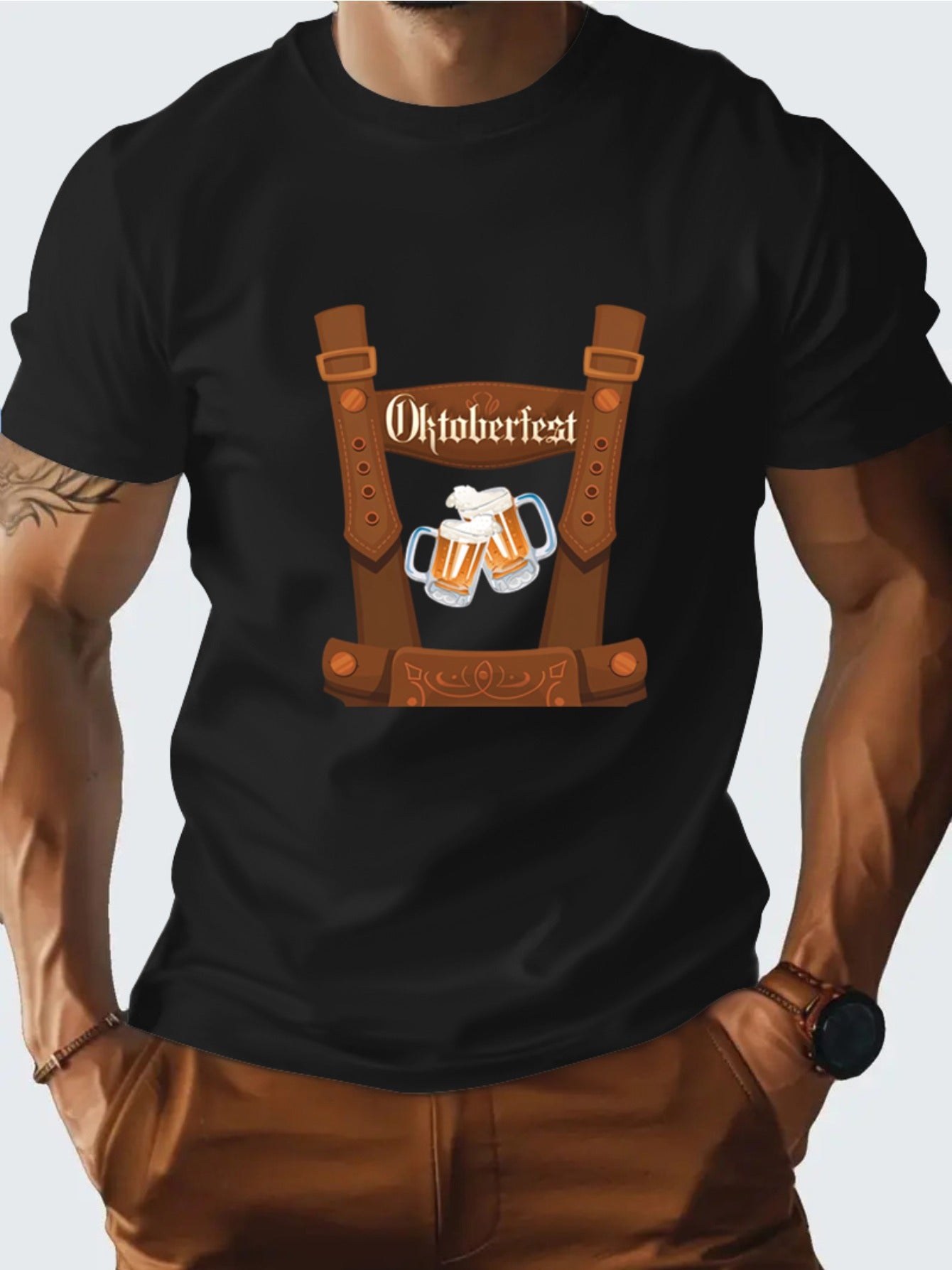 Herren Oktoberfest T-Shirt mit Bier Print | 2025 Outfit