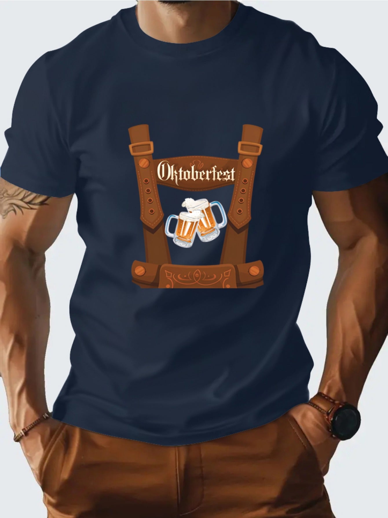 Herren Oktoberfest T-Shirt mit Bier Print | 2025 Outfit