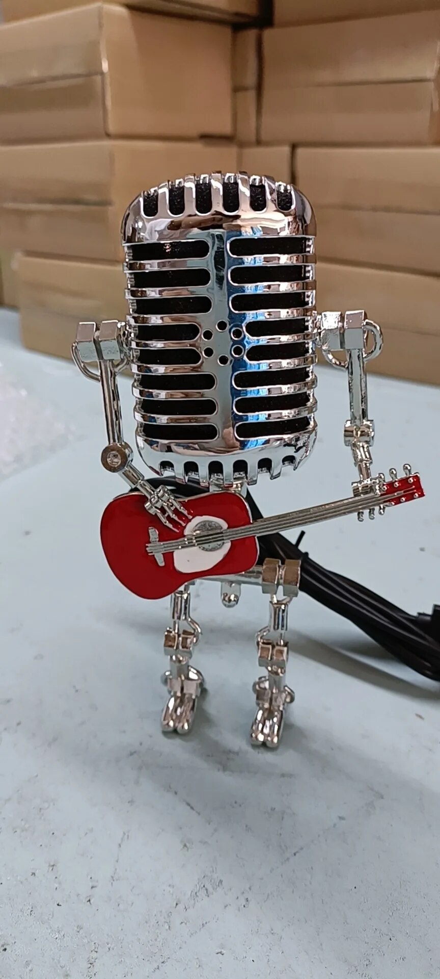 Tischlampe Industrie Stil Metall Roboter Design