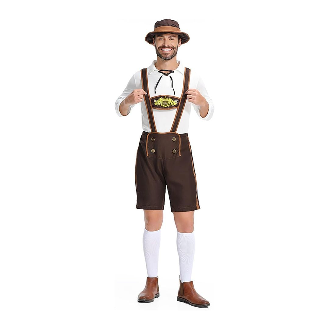 Herren Oktoberfest Trachten Outfit 2025 | Kurz Mit Hosenträger