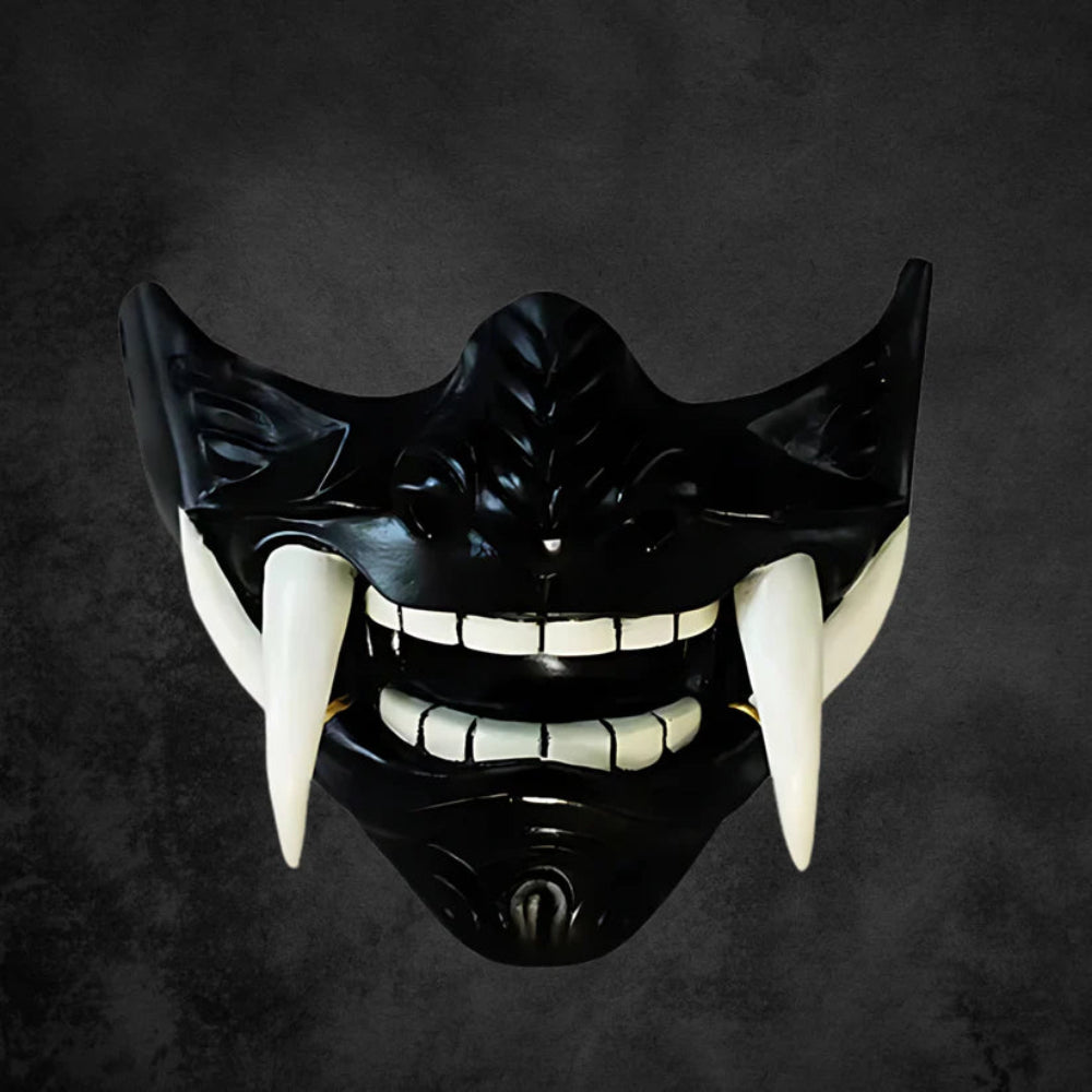 Japanische Halbmaske Oni Latex Samurai