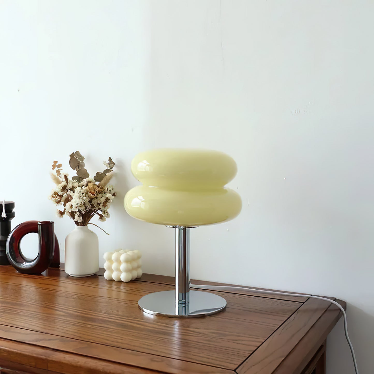 Tischlampe Glas Retro Design Wohnlicht