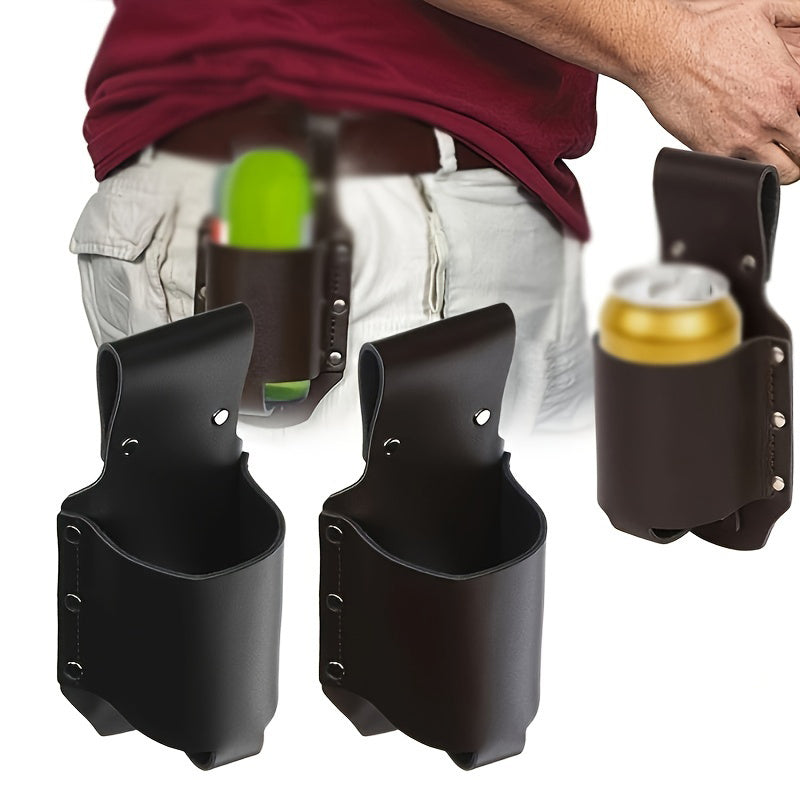 Oktoberfest Leder Flaschenhalter für Gürtel | Handfrei Tragbar