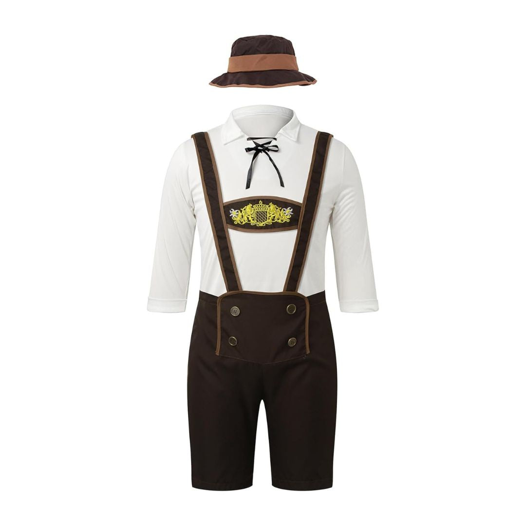 Herren Oktoberfest Trachten Outfit 2025 | Kurz Mit Hosenträger