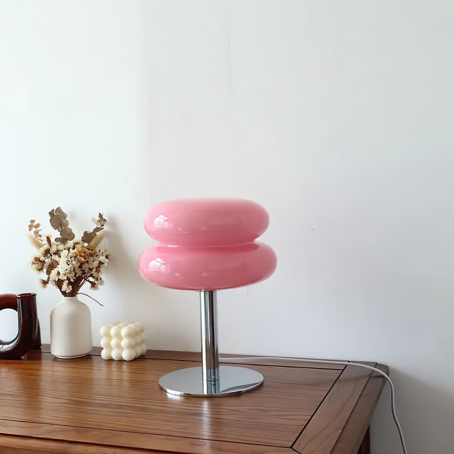Tischlampe Glas Retro Design Wohnlicht