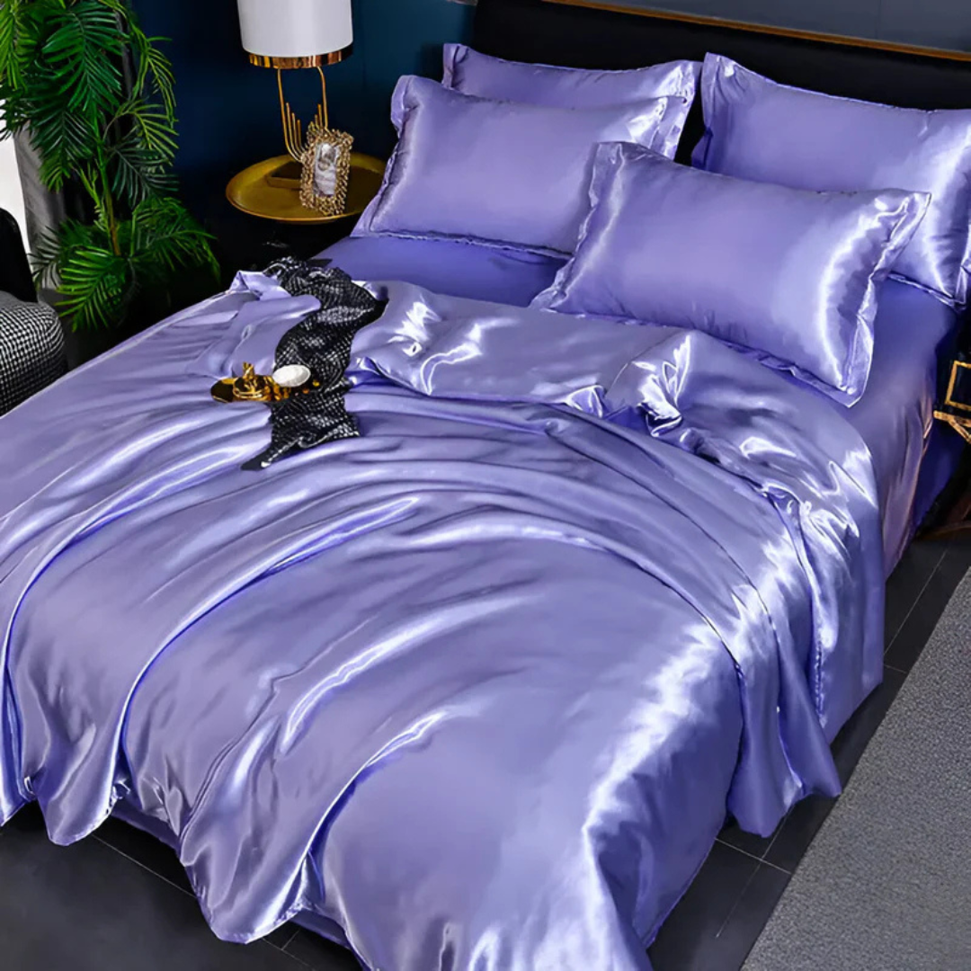 Satin Bettwäsche Set Luxuriös Glänzend