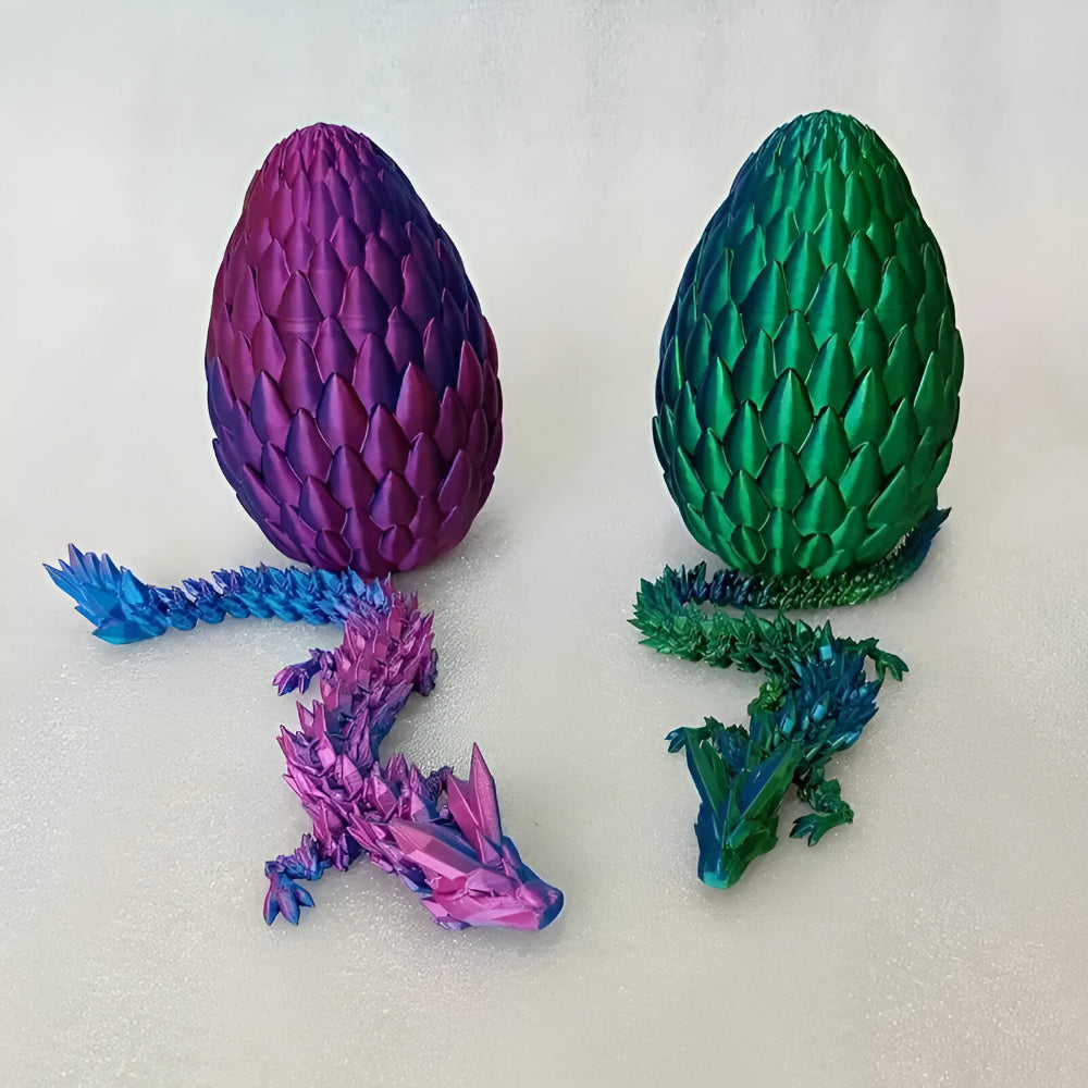 Deko Figur Kristall Drache mit Ei