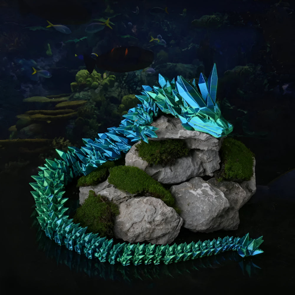 Deko Figur Kristall Drache mit Ei
