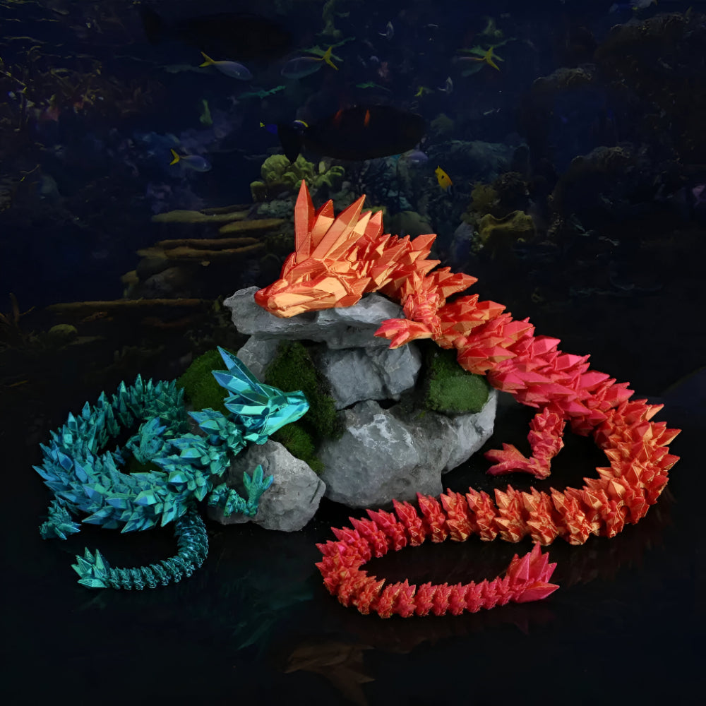 Deko Figur Kristall Drache mit Ei