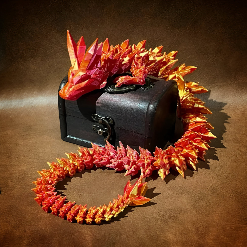 Deko Figur Kristall Drache mit Ei