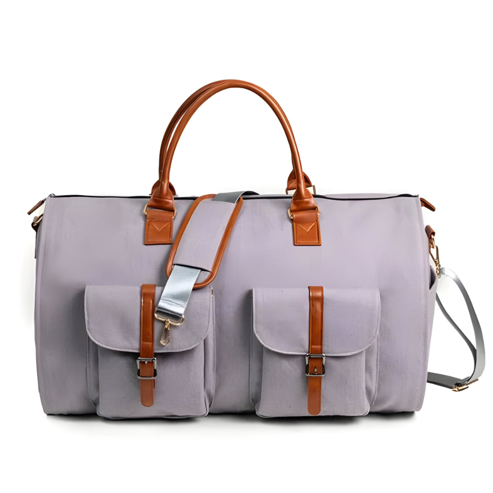 Reisetasche Leder Weekender 3-in-1 mit Kleidersack