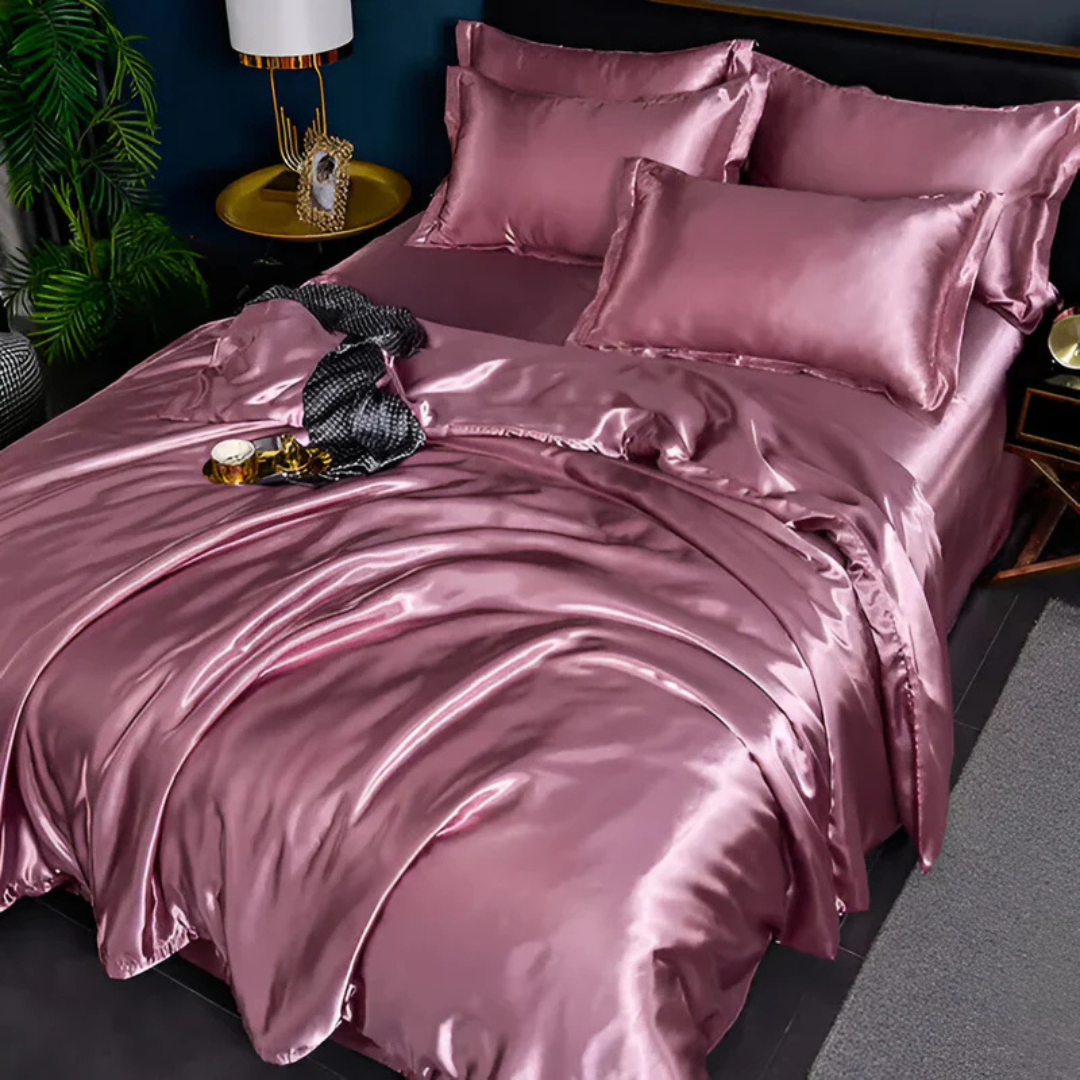 Satin Bettwäsche Set Luxuriös Glänzend