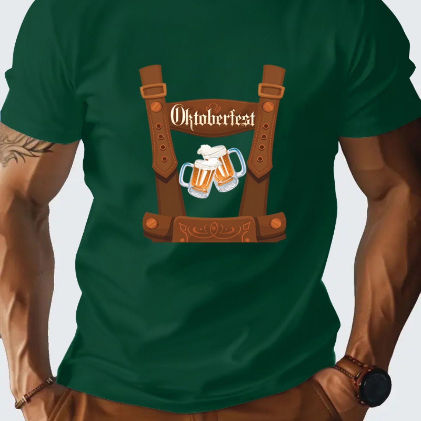 Herren Oktoberfest T-Shirt mit Bier Print | 2025 Outfit