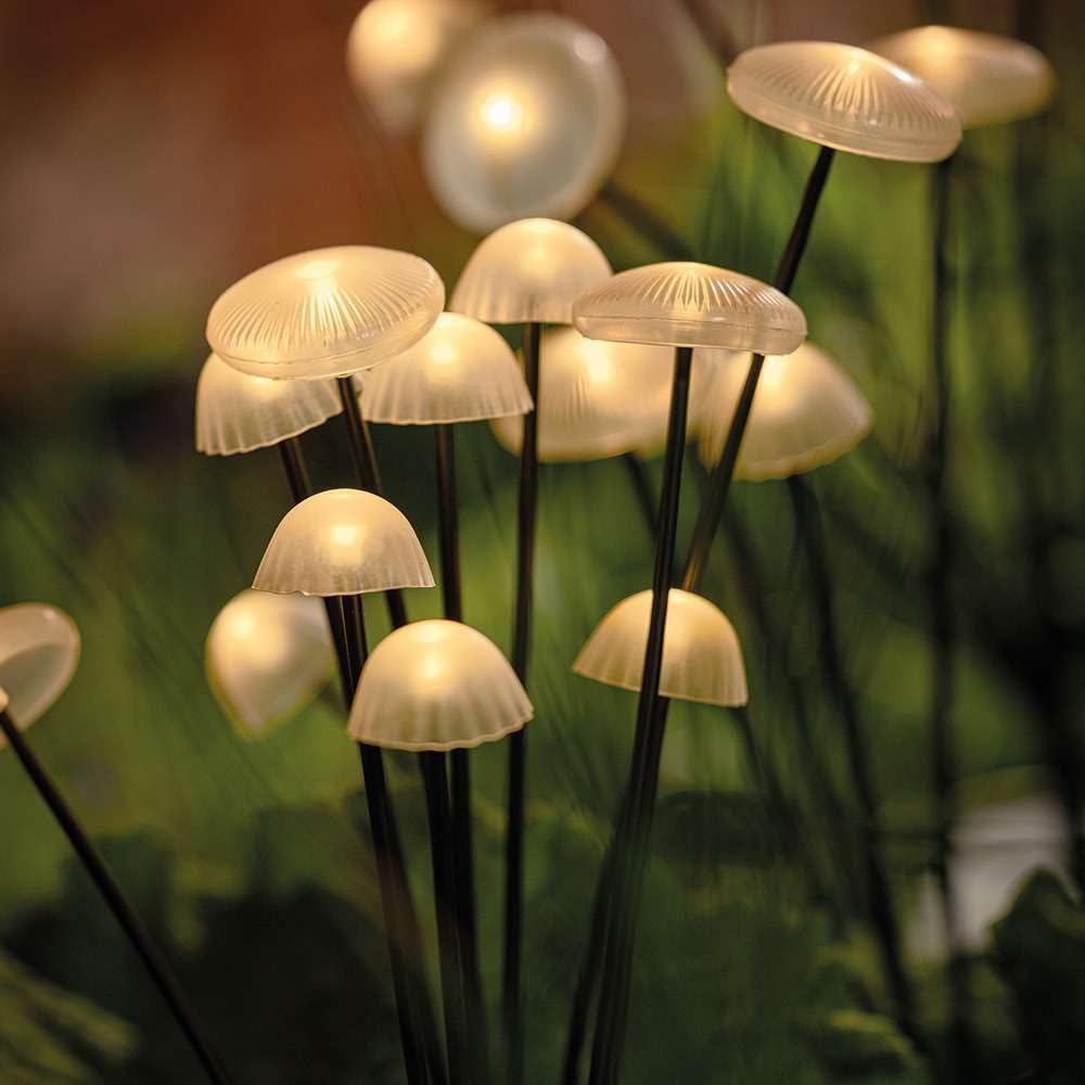 Solar Gartenleuchte Pilz Design für Außenbereich