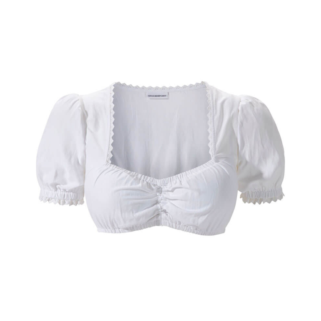 Damen Oktoberfest Dirndl Bluse | Kurz Puffärmel