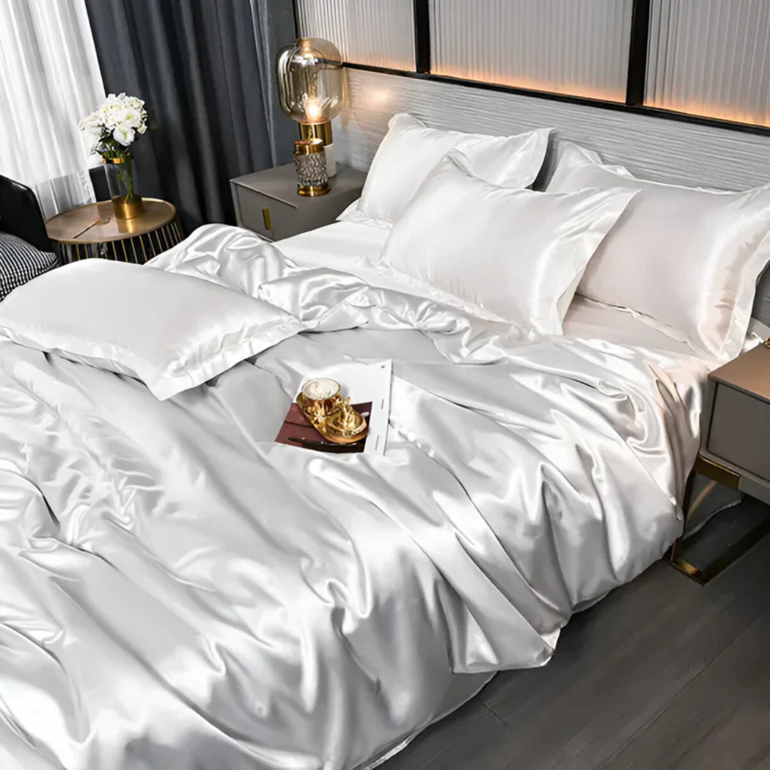 Satin Bettwäsche Set Luxuriös Glänzend