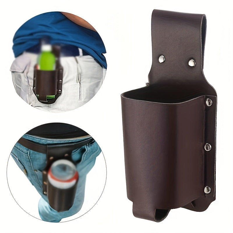 Oktoberfest Leder Flaschenhalter für Gürtel | Handfrei Tragbar