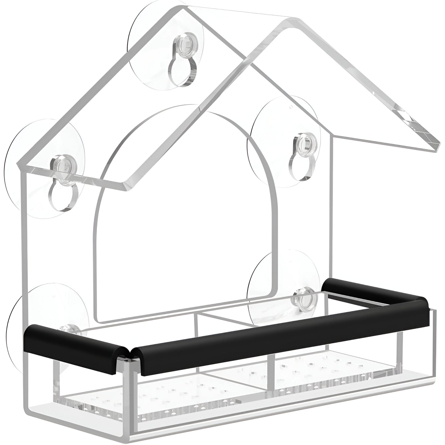 Vogelfutterhaus Acryl Fenster wetterfest durchsichtig