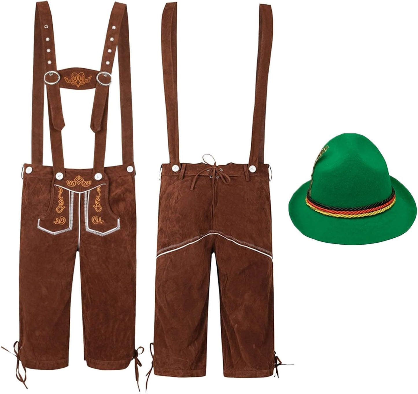 Herren Oktoberfest Trachten Outfit | Lederhose mit Hut