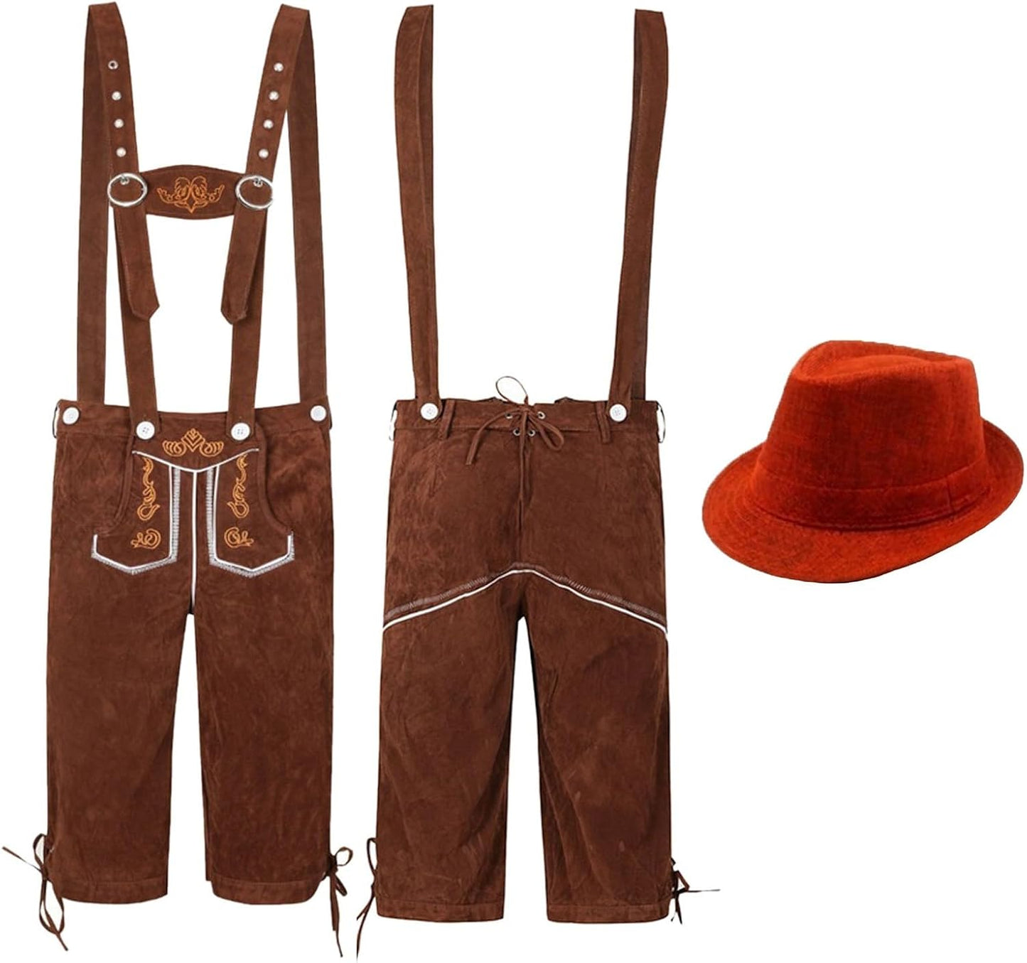 Herren Oktoberfest Trachten Outfit | Lederhose mit Hut