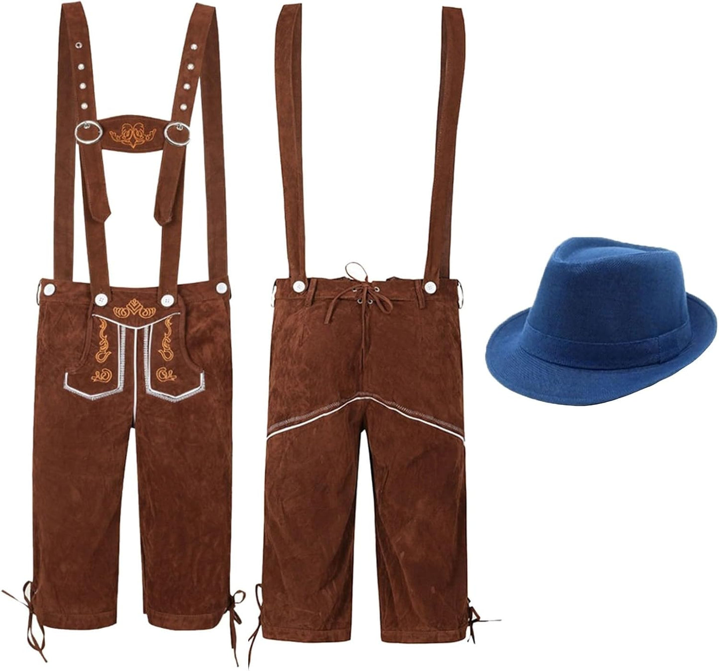 Herren Oktoberfest Trachten Outfit | Lederhose mit Hut