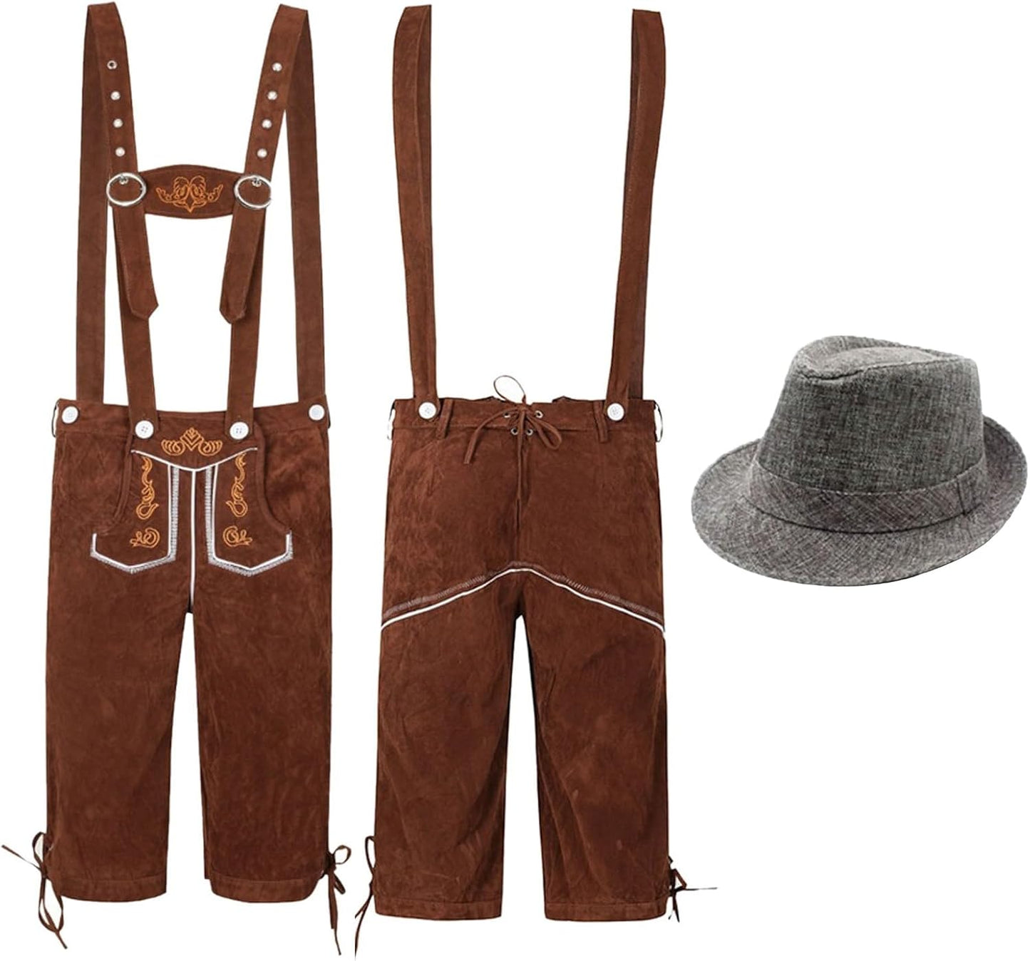 Herren Oktoberfest Trachten Outfit | Lederhose mit Hut