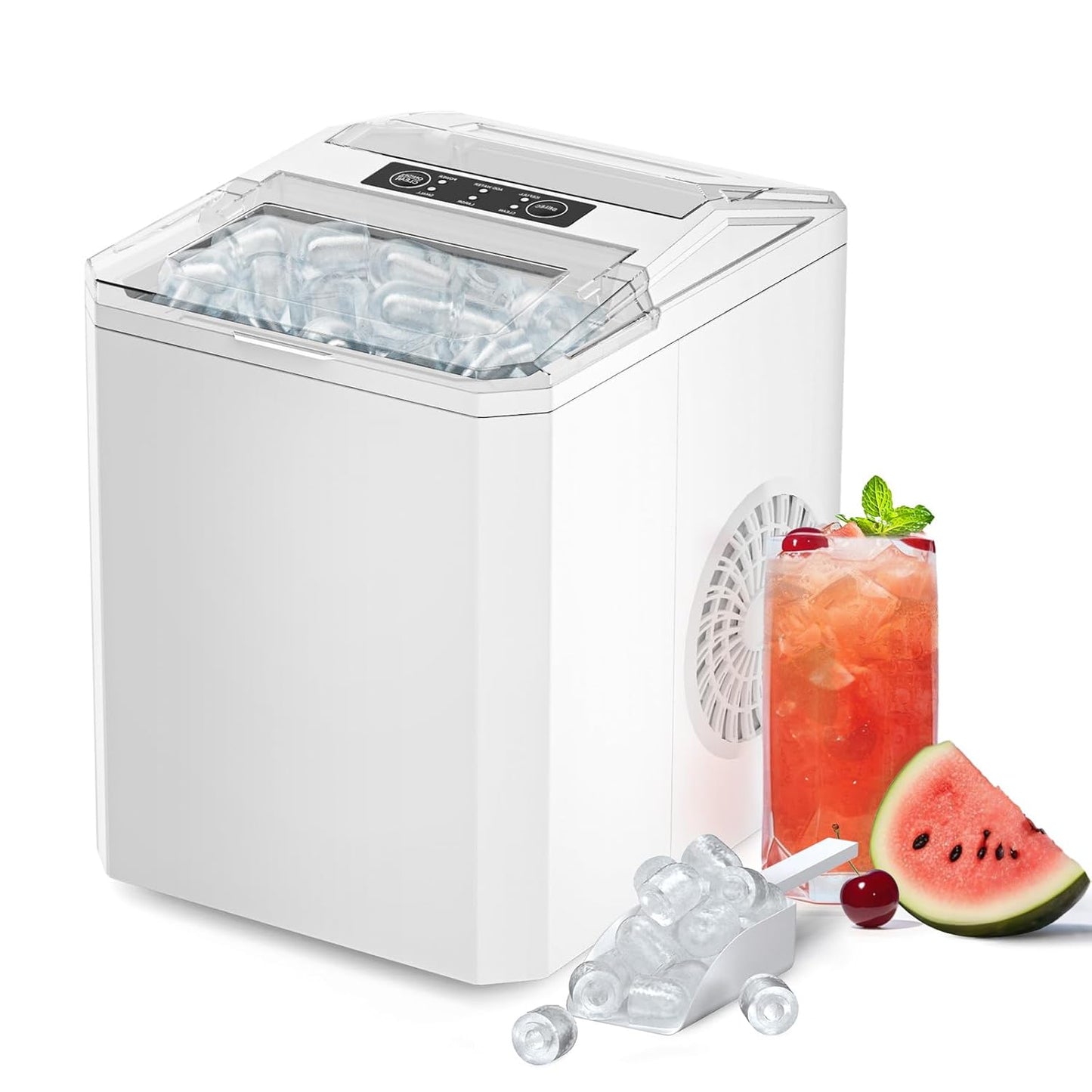 Eiswürfelmaschine Kompakt Schwarz für Küche & Büro