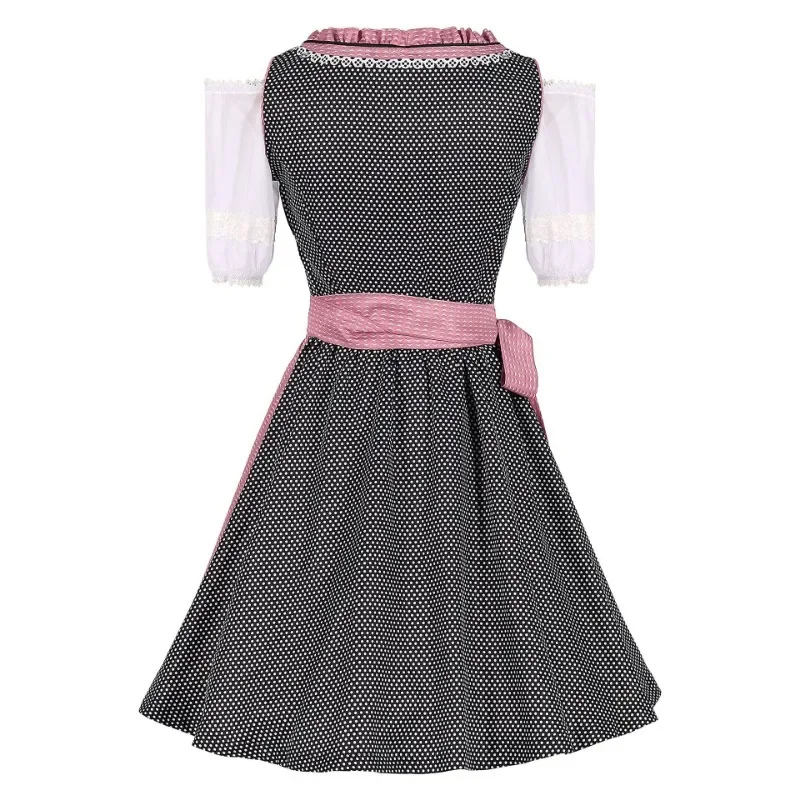 Damen Oktoberfest Dirndl Kleid | Kurz Ärmellos