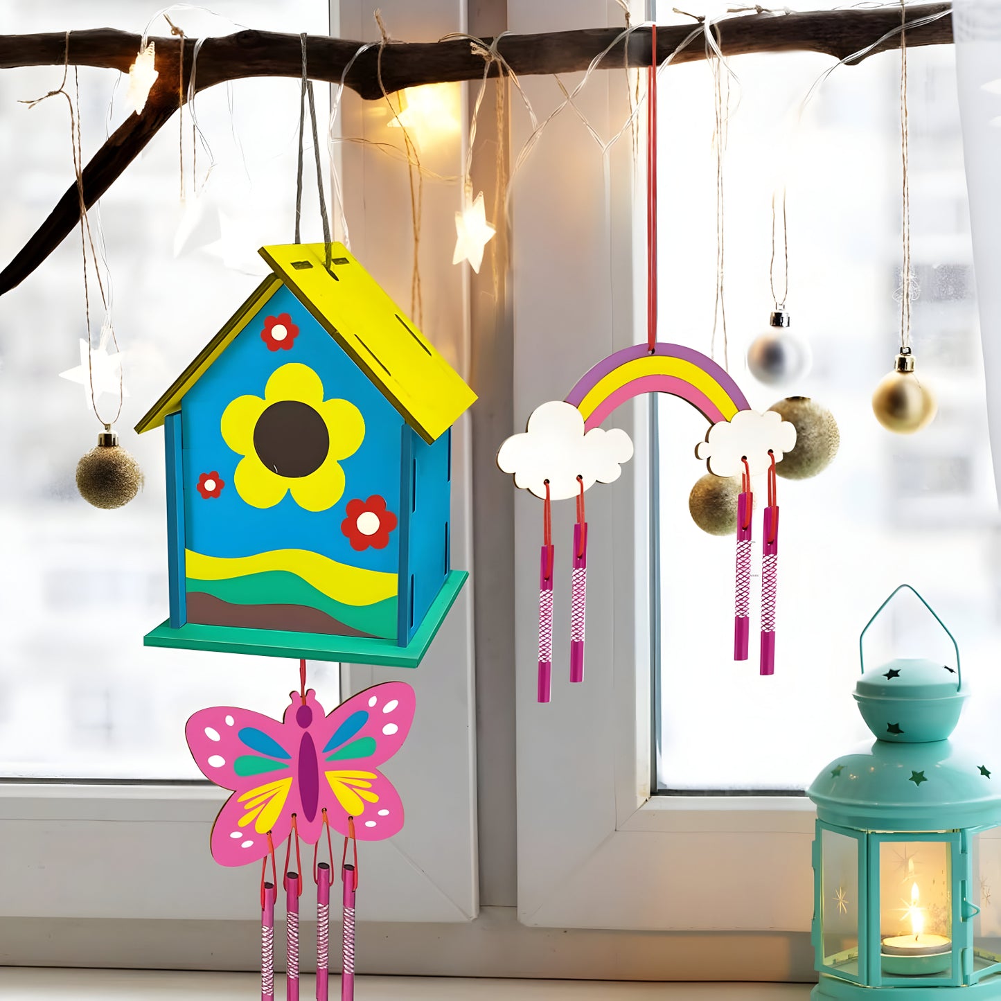 Vogelhaus Holz Bastelset Kinder DIY Malen