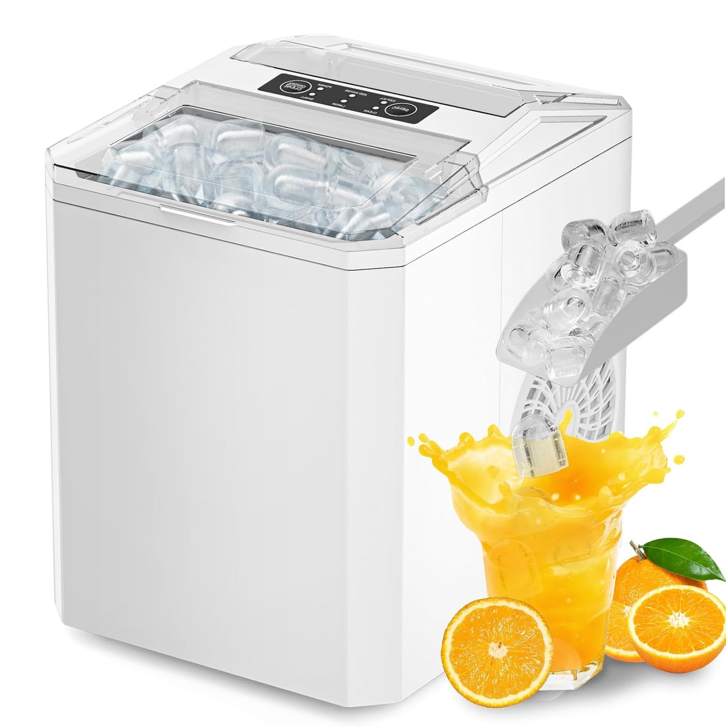 Eiswürfelmaschine Kompakt Schwarz für Küche & Büro