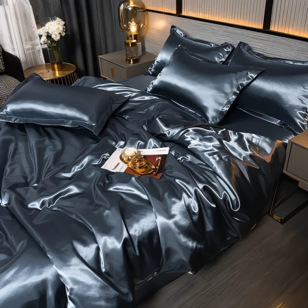Satin Bettwäsche Set Luxuriös Glänzend