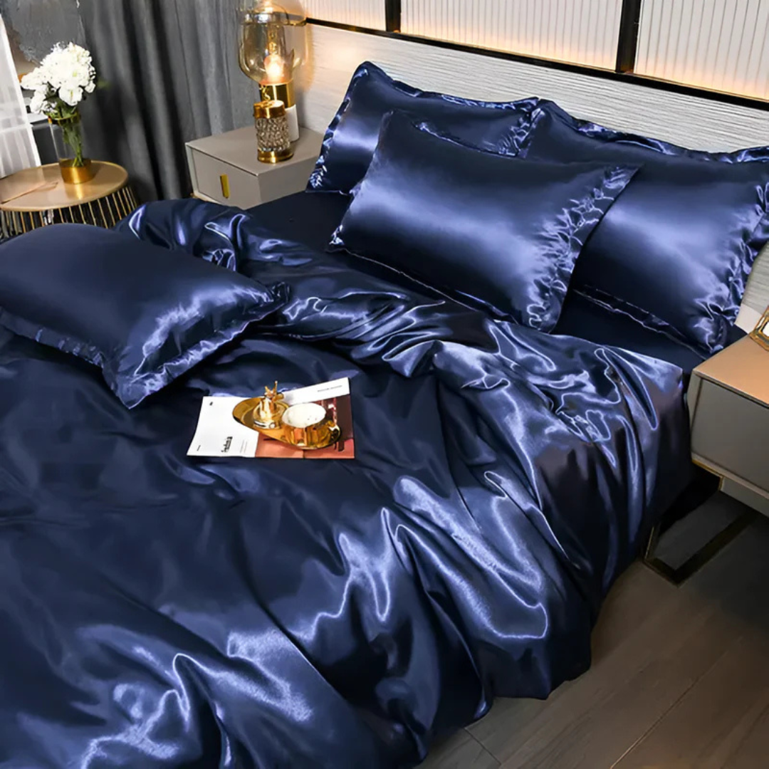 Satin Bettwäsche Set Luxuriös Glänzend