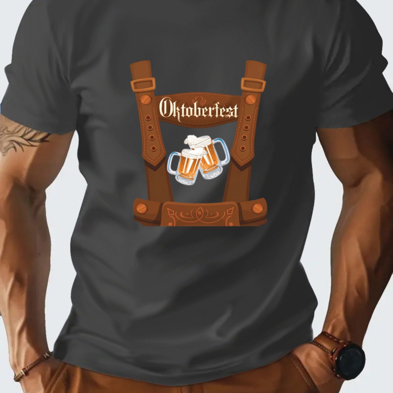 Herren Oktoberfest T-Shirt mit Bier Print | 2025 Outfit