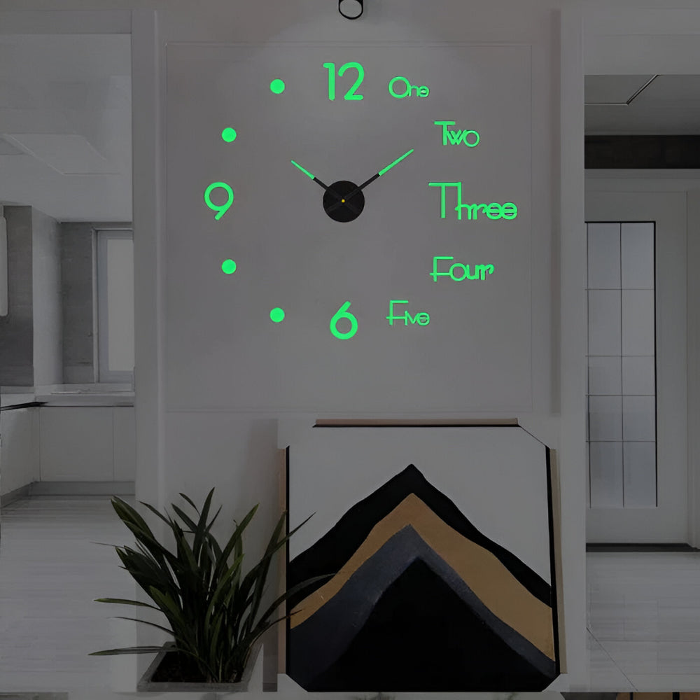 Wanduhr Modern DIY Design Große Zahlen