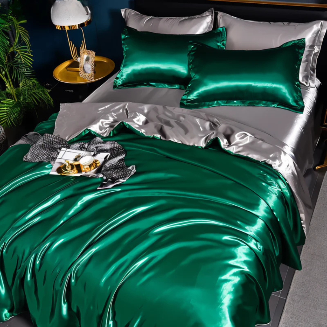 Satin Bettwäsche Set Luxuriös Glänzend