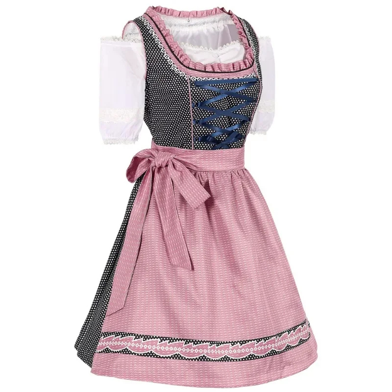 Damen Oktoberfest Dirndl Kleid | Kurz Ärmellos