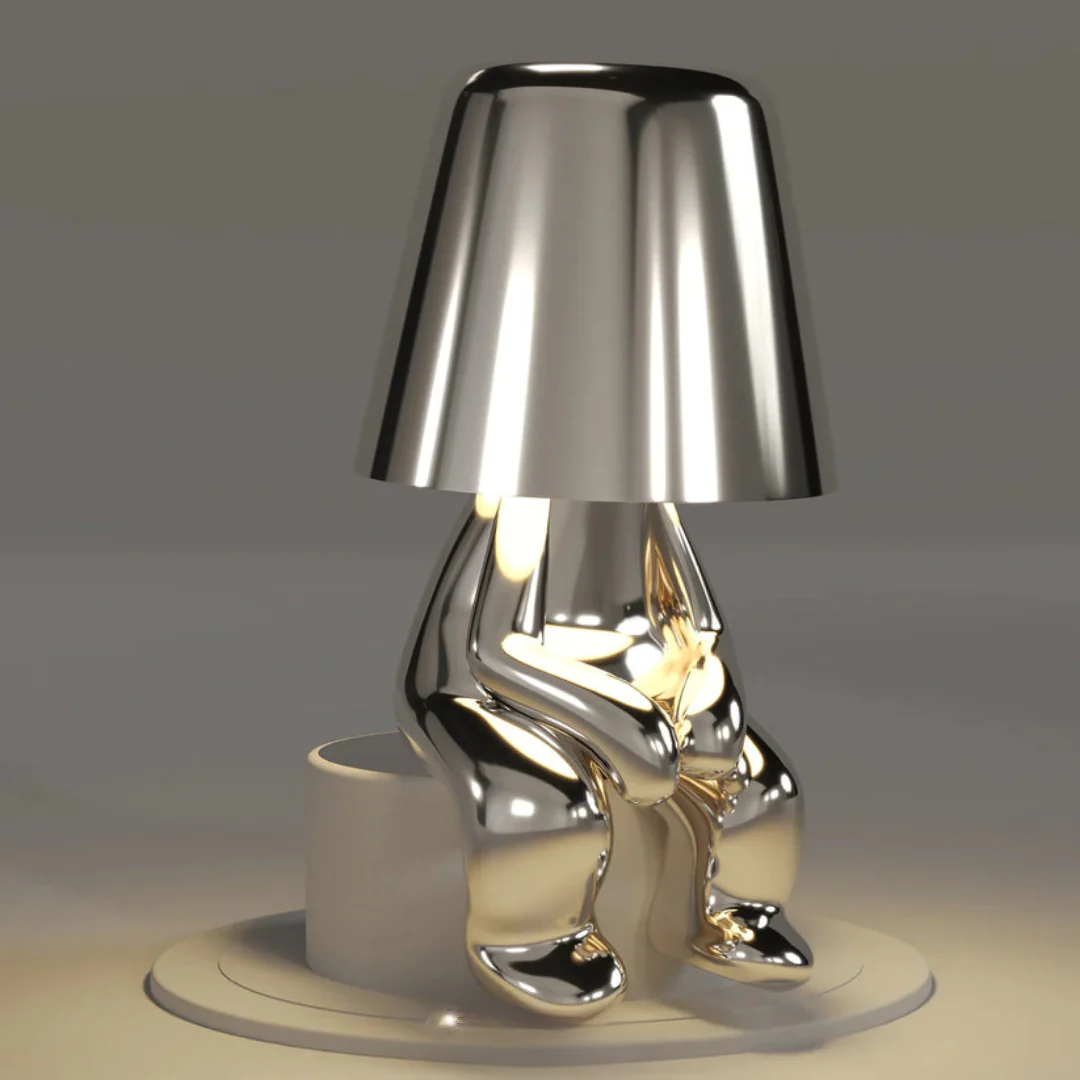 LED Tischlampe Gold Modern Design Figur