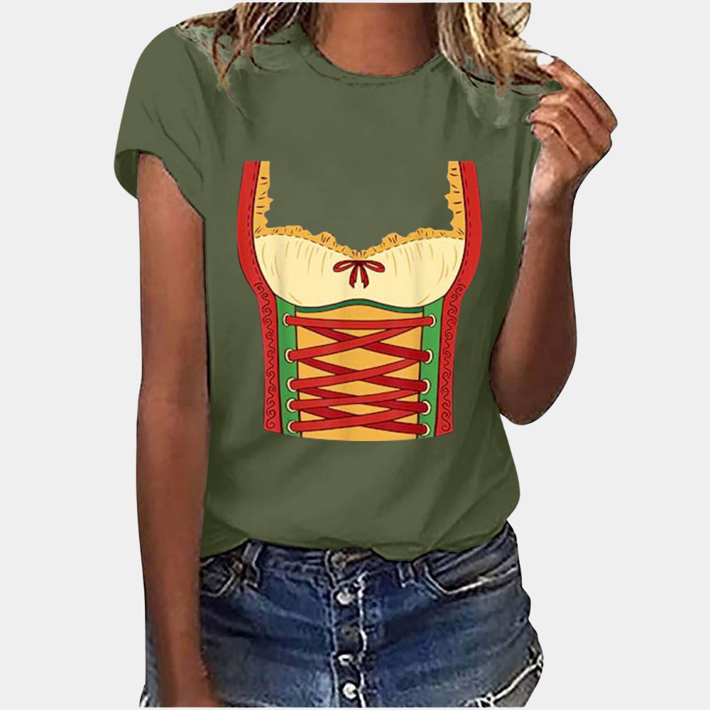 Damen Oktoberfest T-Shirt | Kurzarm Sommerlich